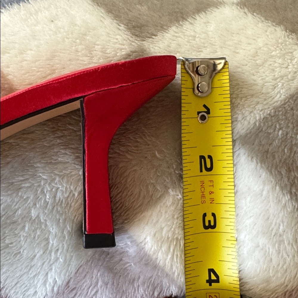 Zara Red Satin Heels - Picture 5 of 5